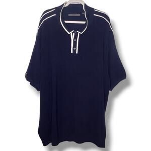 Vintage Men's Sean John Short Sleeve Terry Cloth Knit Polo Shirt 4 XL